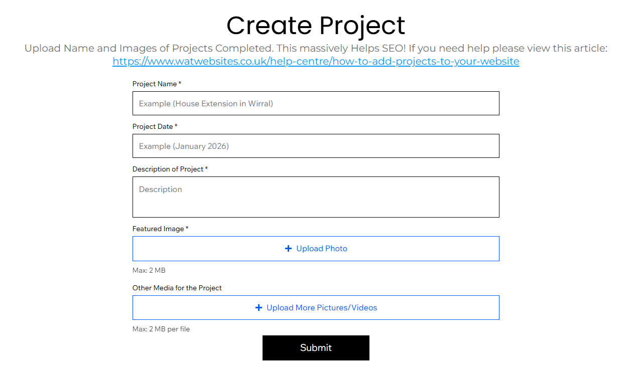 Project submission link