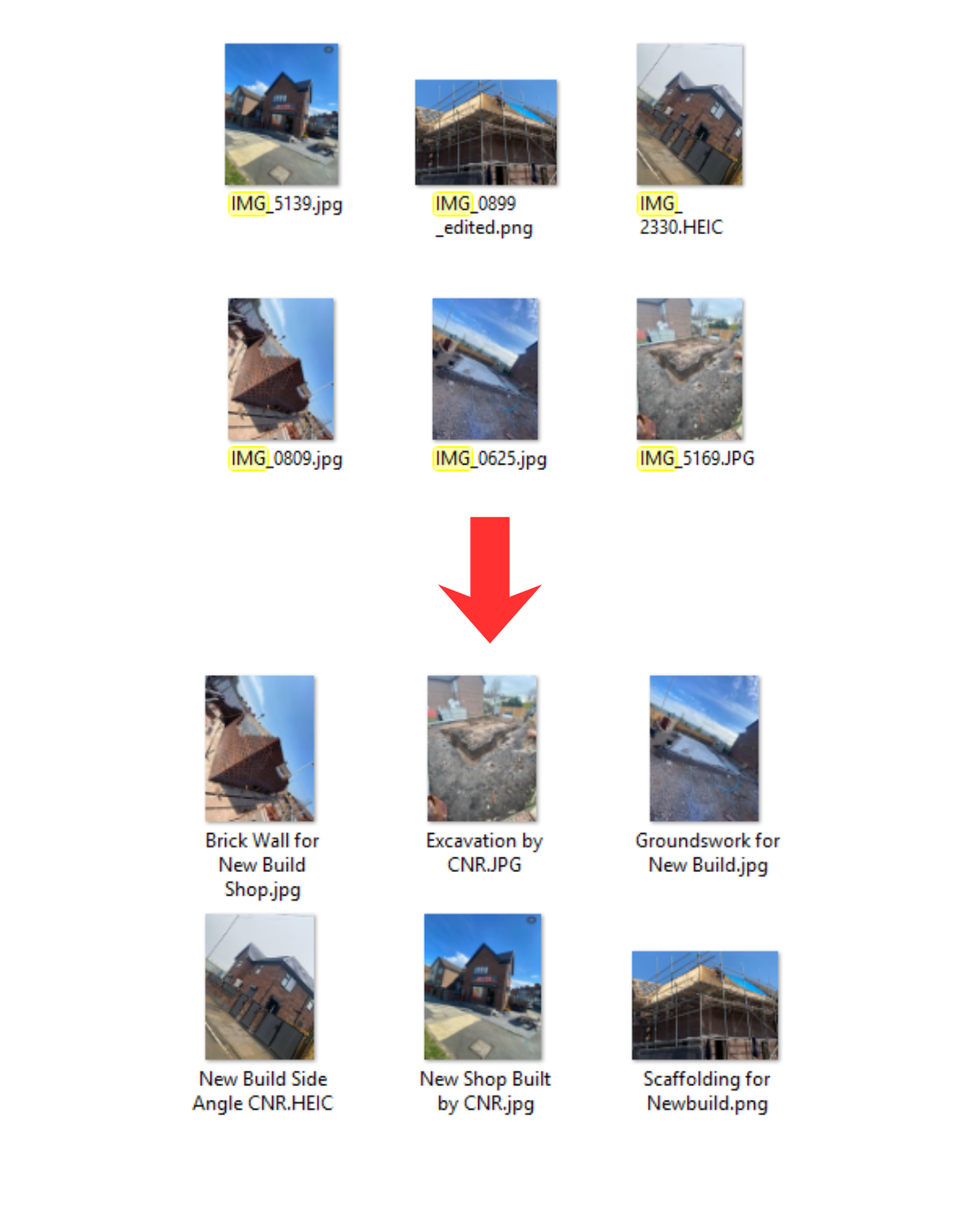 How to rename image files before uploading