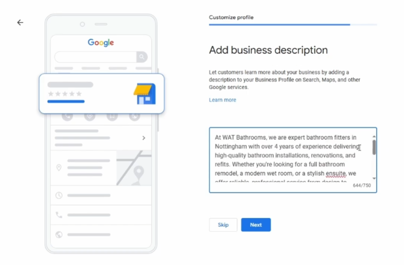 Add your business description