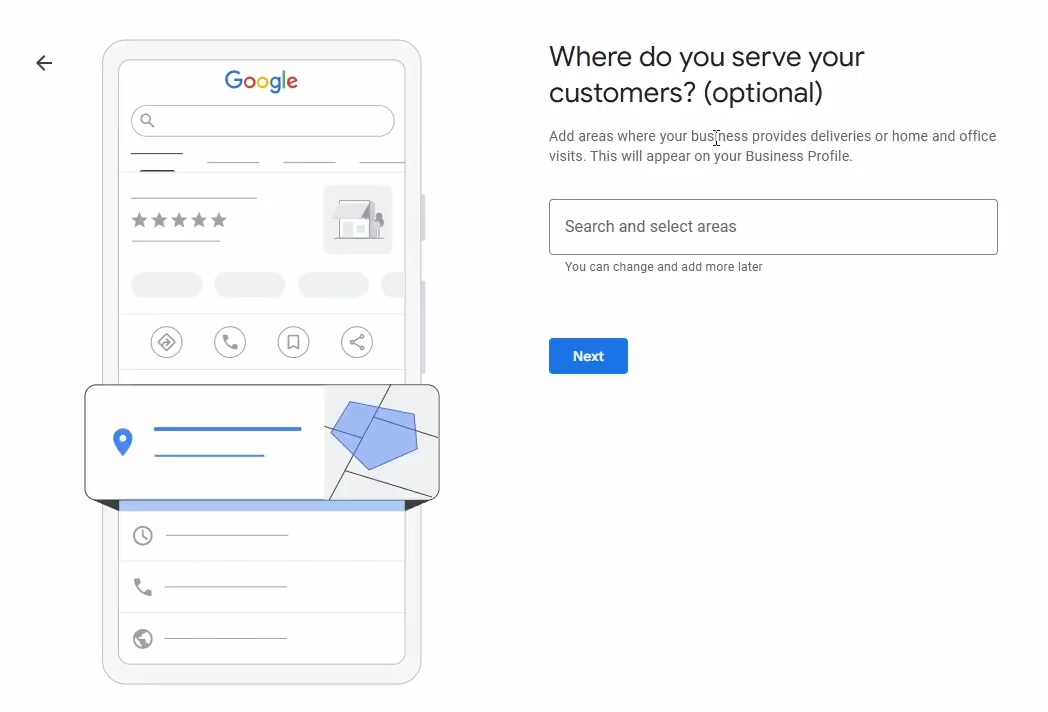 Choose your service area