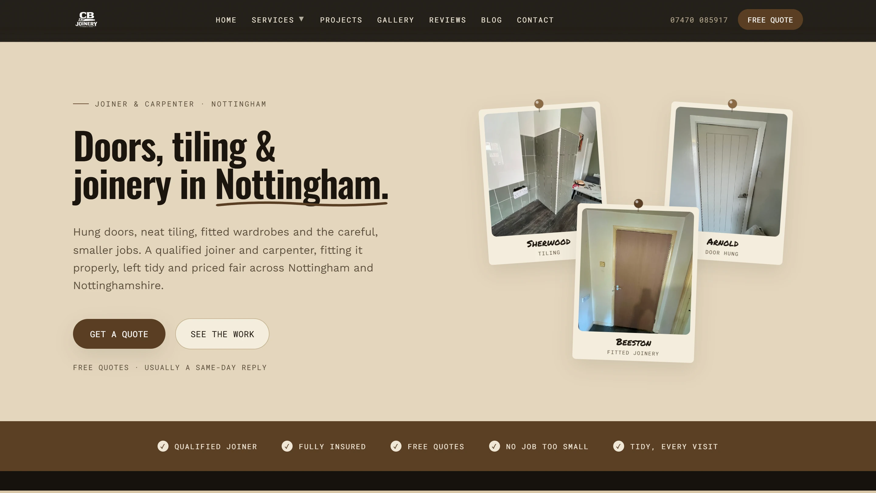 Website by WAT Websites for CB Joinery